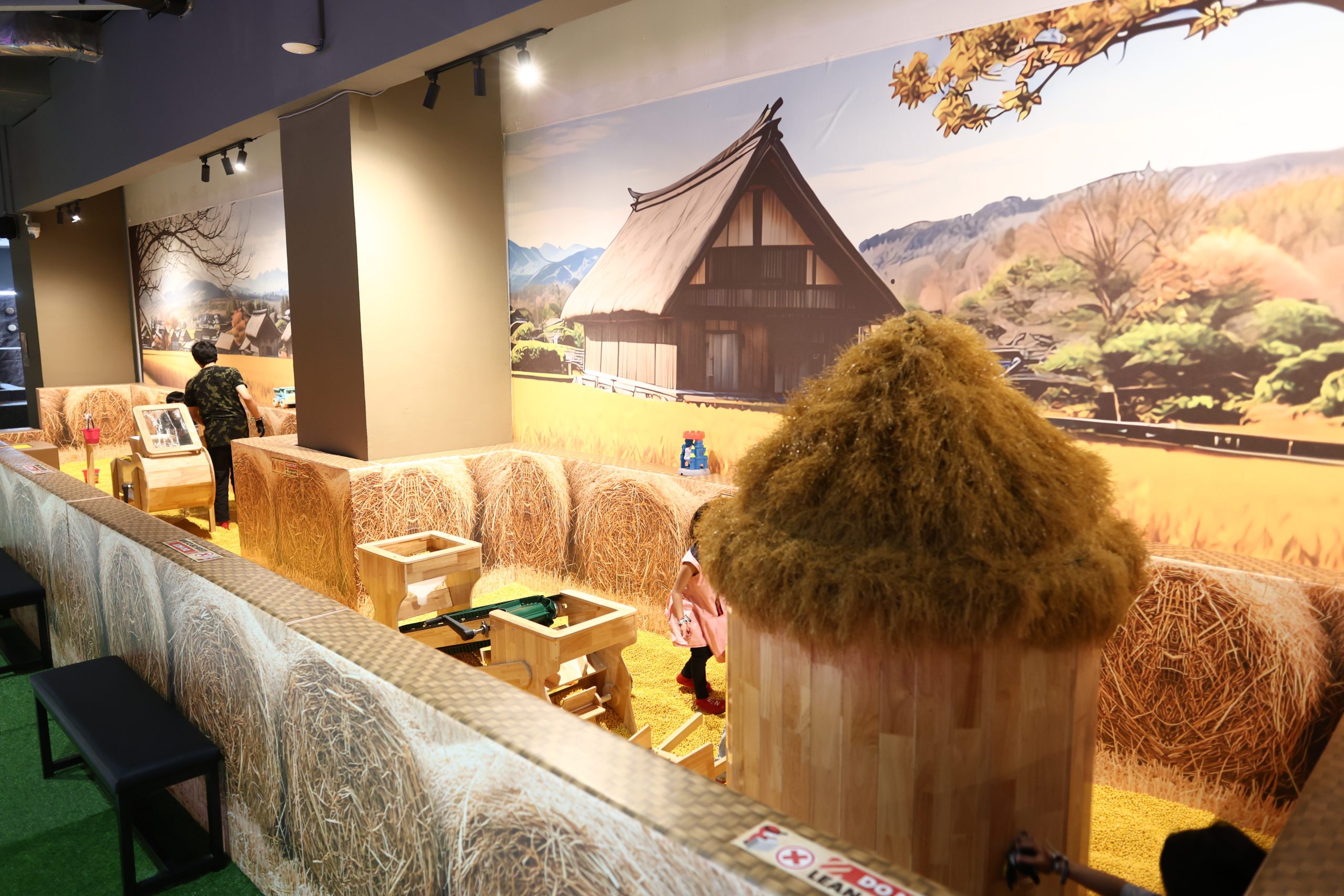 Nintama Sandpit at GAMEON Ninja Park, The Labs BBCC, Kuala Lumpur, featuring an interactive ninja-themed sand play area for children.